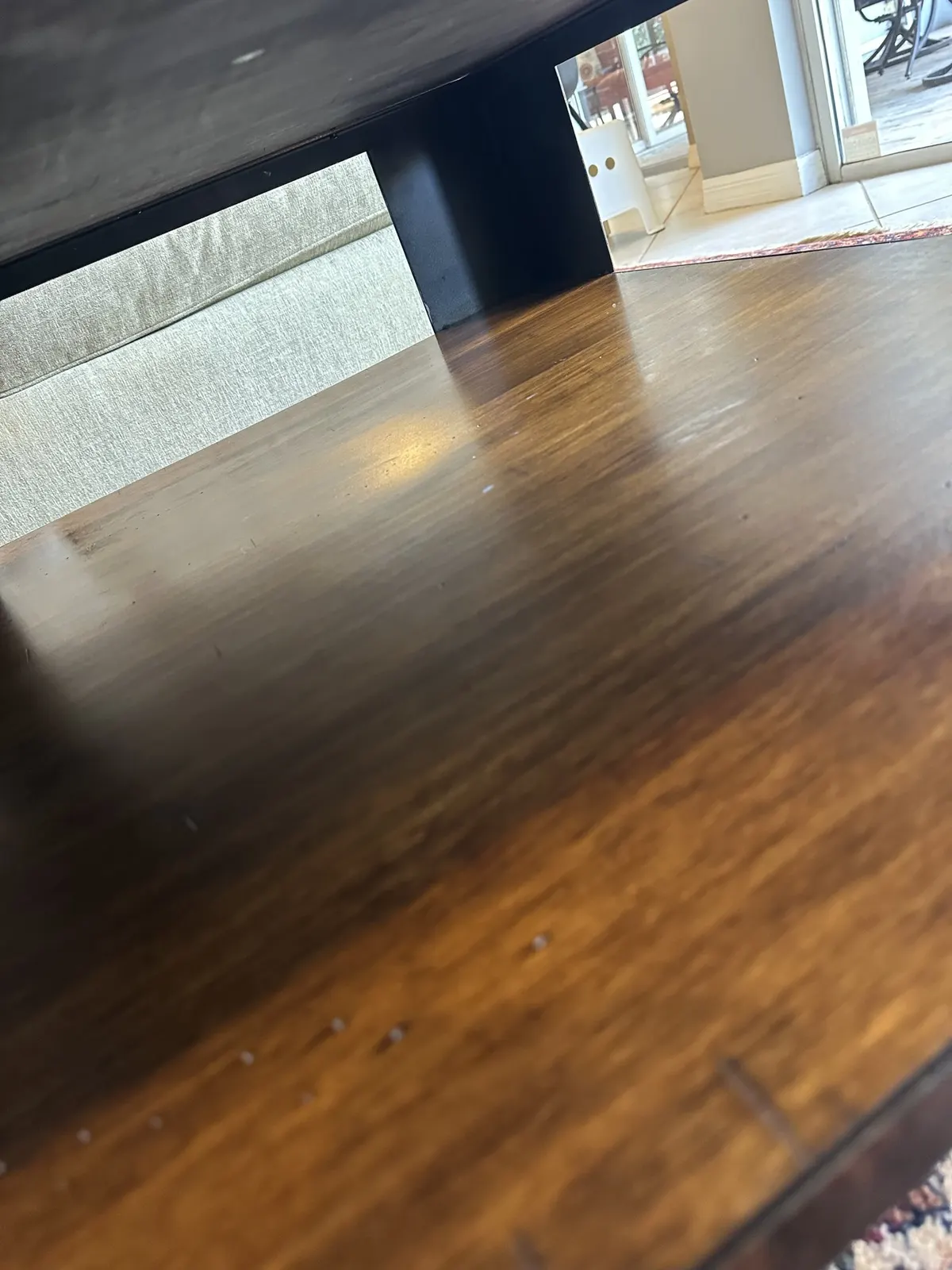 Table, after cleaning