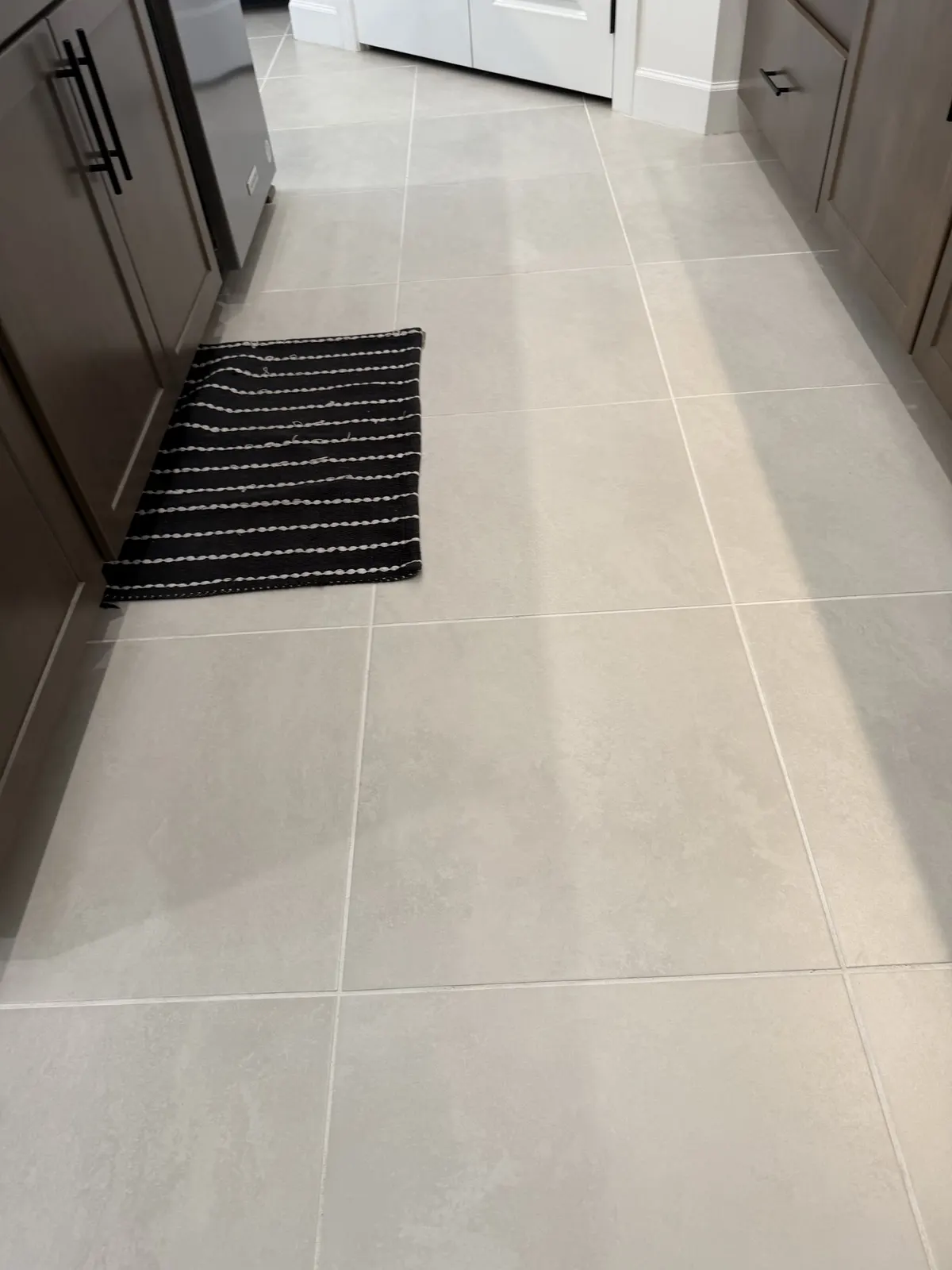 Tile grout, after cleaning