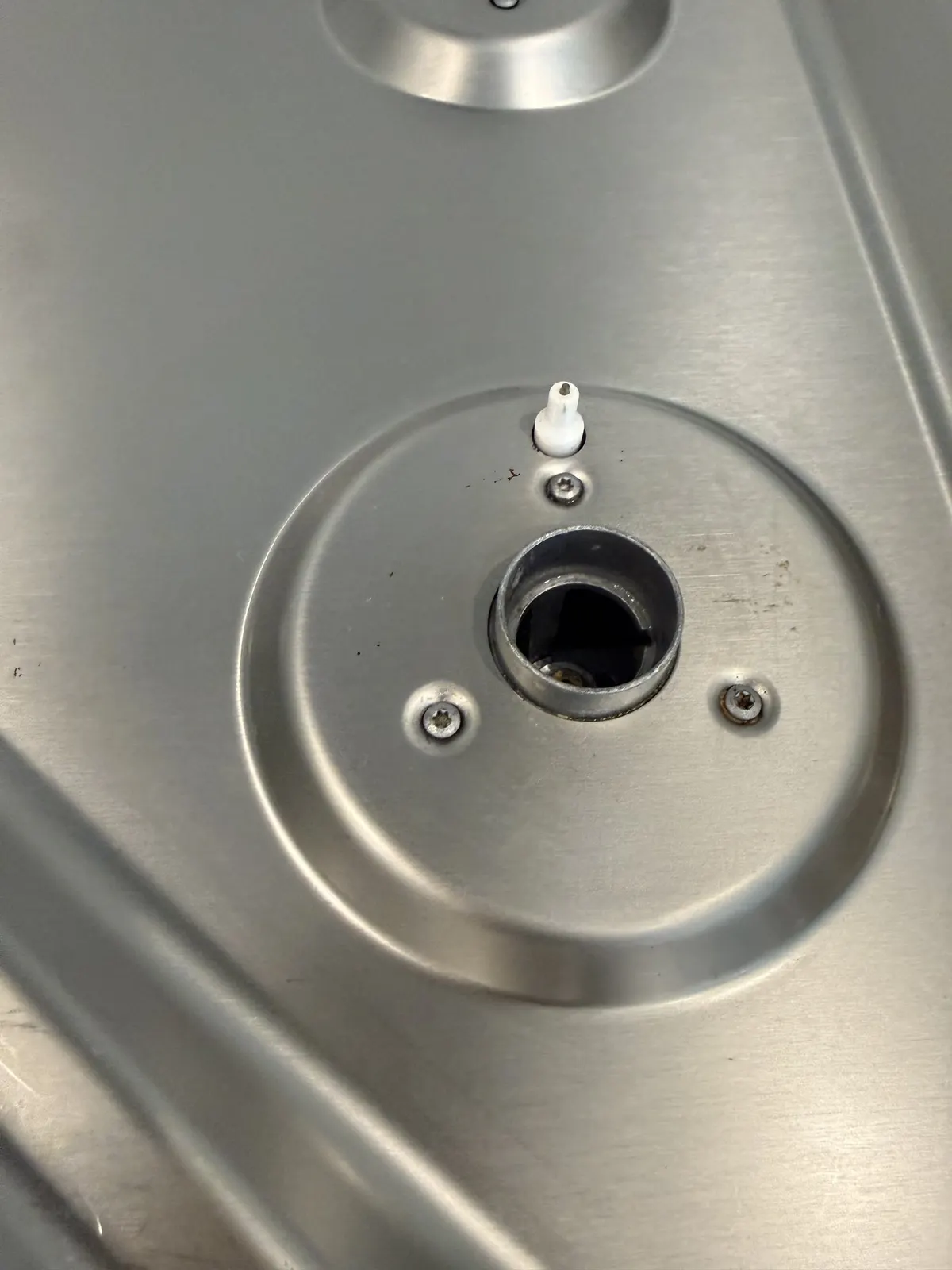 Gas burner base, after cleaning