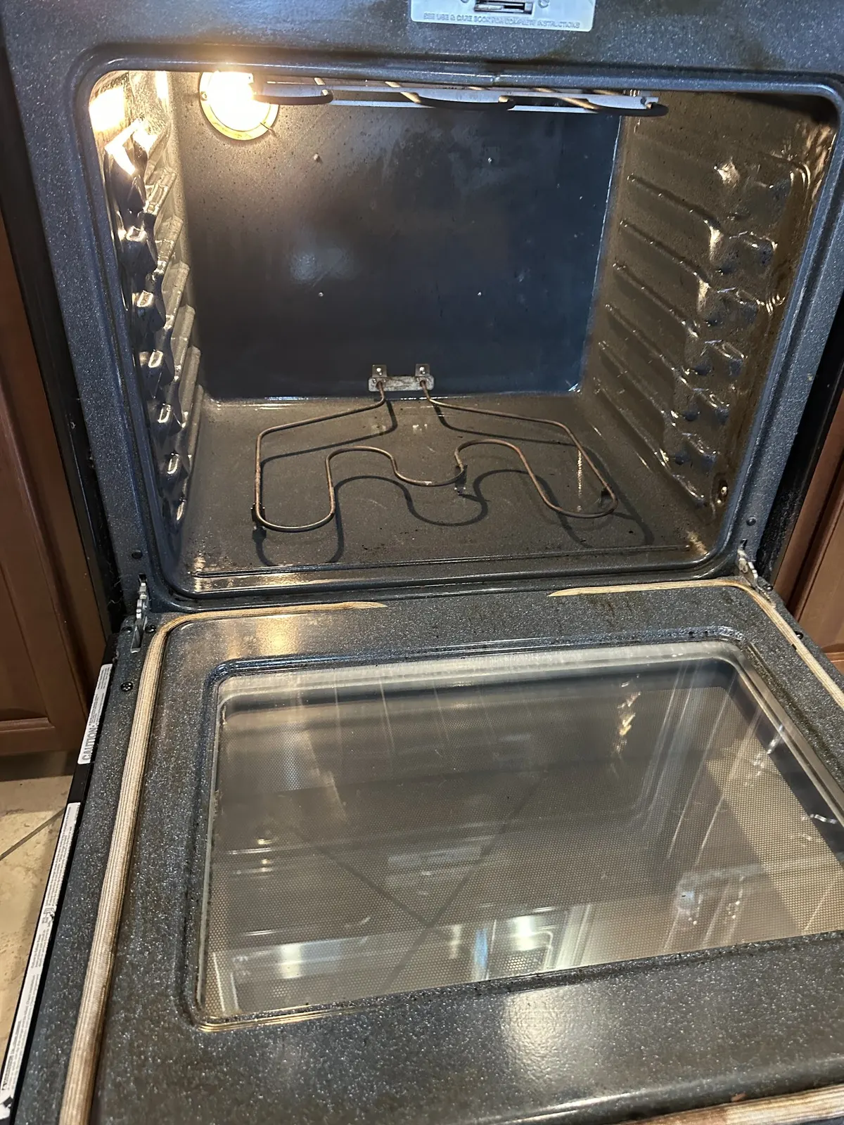 Oven, after cleaning