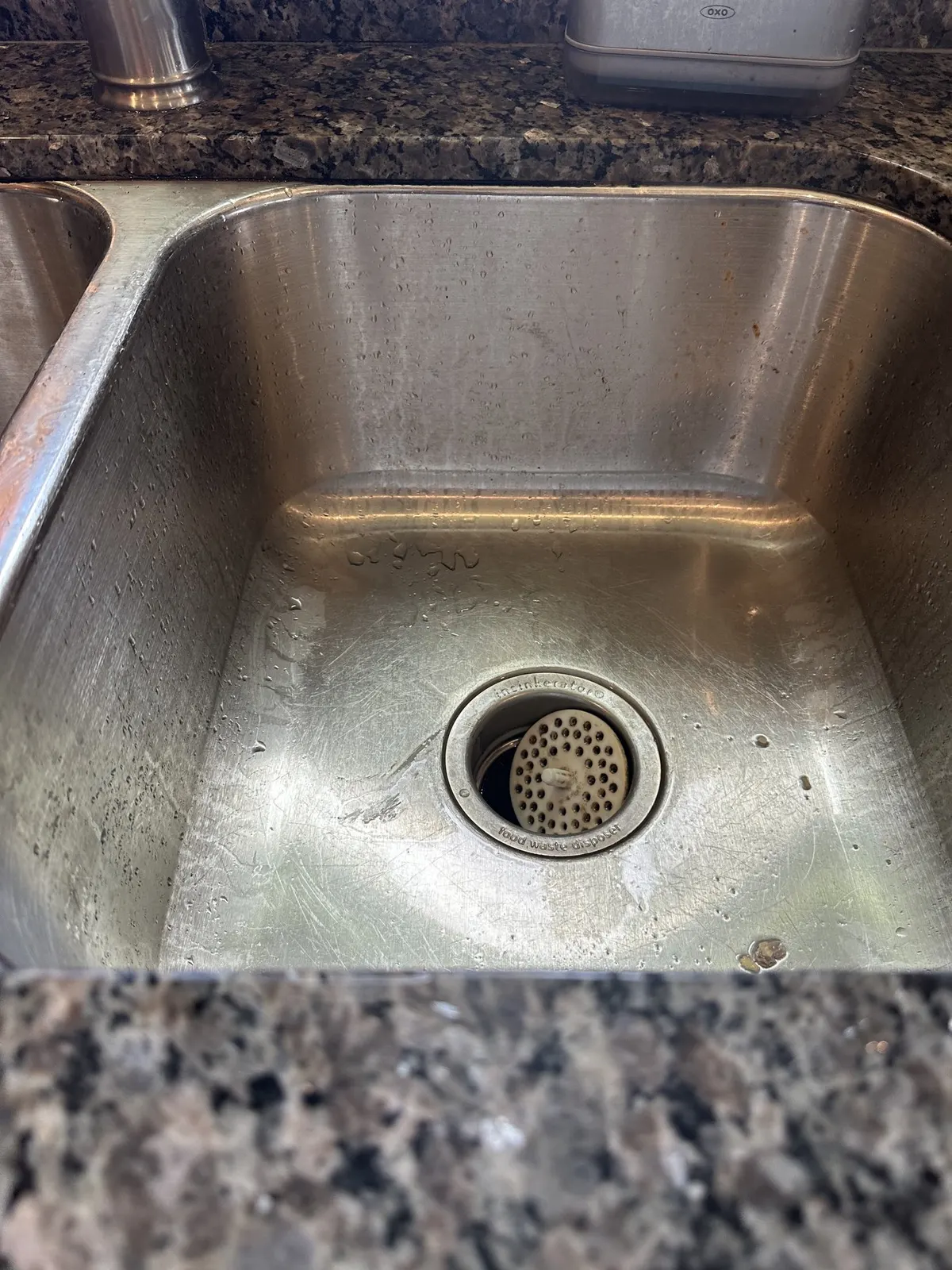 Kitchen sink, before cleaning