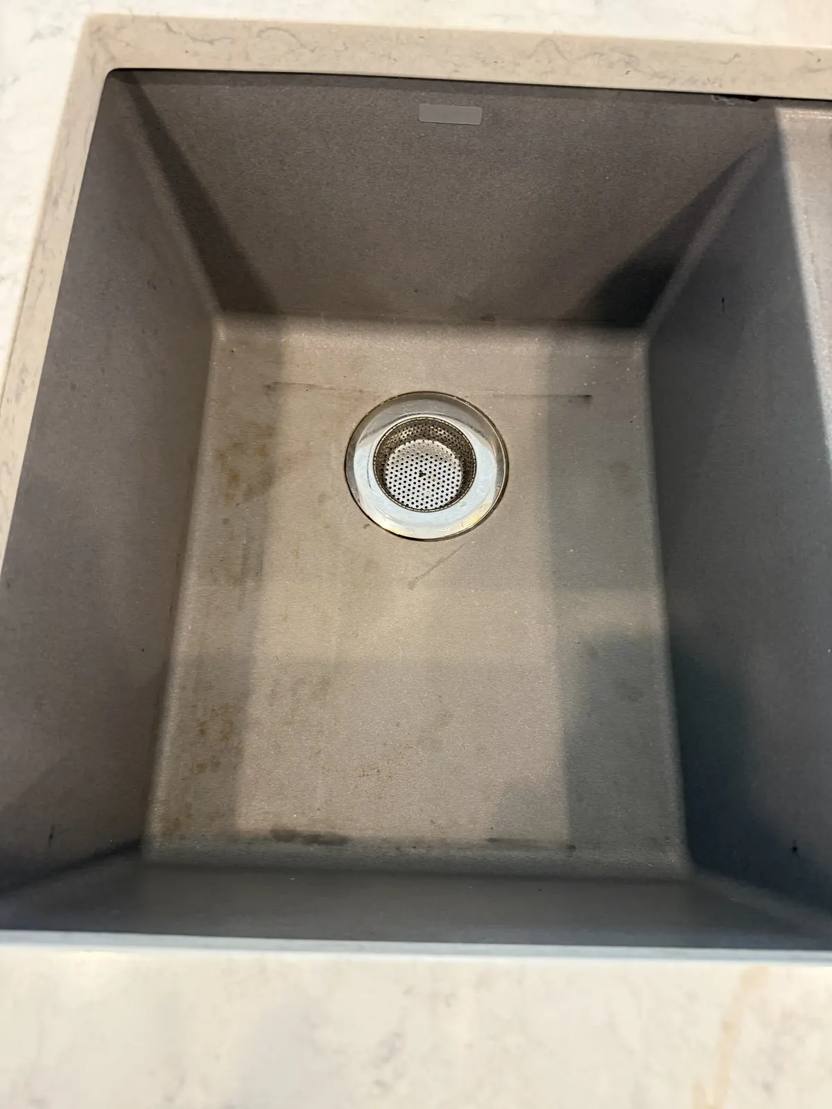 Kitchen sink, before cleaning