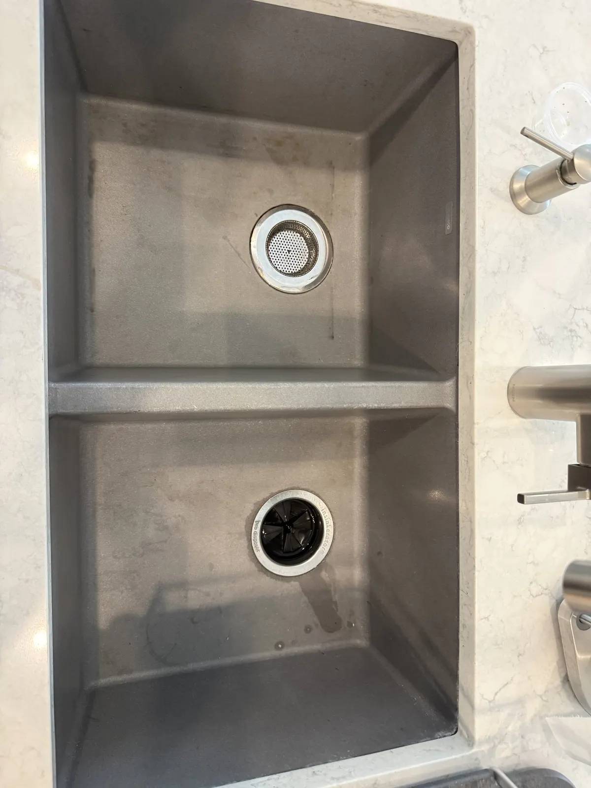 Kitchen sink, before cleaning